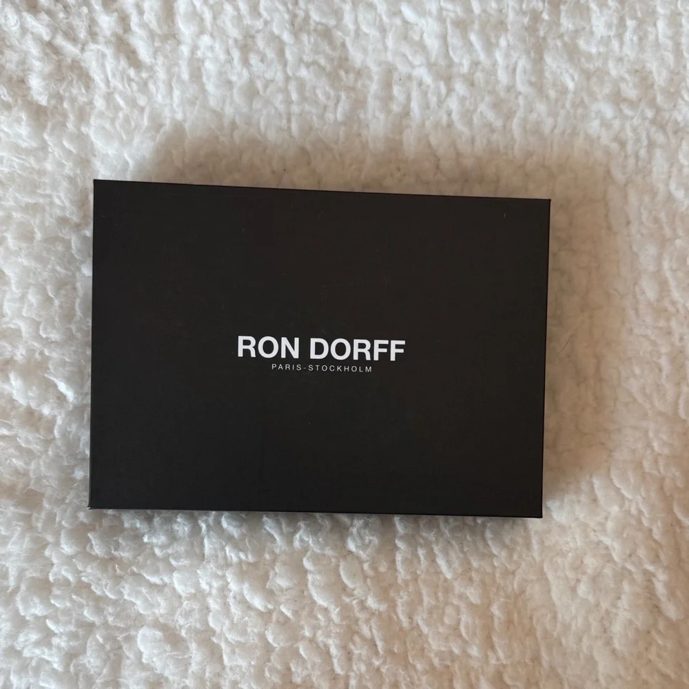Ron Dorff Black Card Holder Slim Wallet‎ Leather Canvas Unisex
